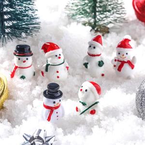 Soaoo 80 Pcs Mini Resin Snowman Figurines, Christmas Miniature Decor,Cute