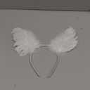 Angel Feather Wing Headband Halloween Cosplay Costume Accessories for Women Dress Up Party Headwear (White)