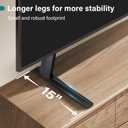 Black Universal TV Stand Tabletop for 27 to 65 inch LCD Flat Screen TV,Max VESA 800 x 400mm, Height Adjustable TV Base Holds up to 88lbs