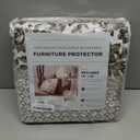 Great Bay Home Reversible Patchwork Recliner Chair Cover - Washable Slipcover Furniture Protector with Elastic Straps - Couch Cover for Dogs, Kids, and Pets - Box-Stitched Detail (Recliner, Taupe)