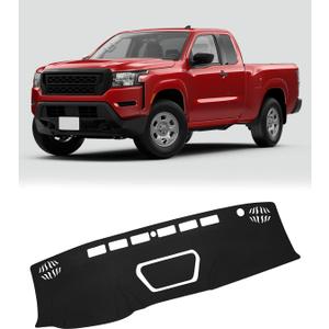 FIILINES Cubierta de salpicadero compatible con Nissan Frontier 2022 2023 2024 2025 Accesorios Frontier cubierta de salpicadero protector de malla antideslizante para Nissan Frontier 2022 2023 2024