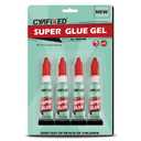 Super Glue Gel Clear for Wood Plastic Metal, Instant Superglue All Purpose Multipack Cyanoacrylate Adhesive Repair Ceramic Model Leather Rubber Glass Pottery, Strong Bonding Single Use Glue Minis (4 x 3g)