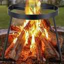 Campfire Tripod for Dutch Oven, Portable Camping Tripod for Open Fire Cooking, Rust-Resistant Cooking Stand