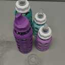 Lifefactory Baby Bottle Starter Set 10-Piece | 4 oz Mint & Lavender, 9 oz Kale & Grape | Includes Flat Caps, Sippy Caps, Stage 2 Nipples