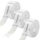 3Rolls D30 Clear Label Tape 12mmx40mm Compatible with Phomemo D30 Label Maker Waterproof Laminated Custom Stickers Office Labels Replacement