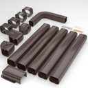 4'' 19.5 Ft Mini Split Line Cover Set, PVC & PP Pipe Covers for Mini Split Lines, Line Guard for Central AC, Brown