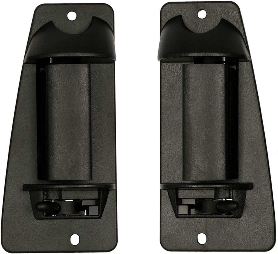 Extended Cab Door Handle Rear Left Driver and Right Passgenger Side | for 1999-2007 Chevy Silverado GMC Sierra 1500 2500 3500 | Replaces# 15758171, 15758172 (Plastic Black)