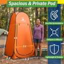 Wakeman Pop Up Changing Tent, Orange, 3.3 x 3.3 x 6.2ft