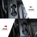 RT-TCZ Carbon Fiber Cup Holder Cover Frame Trim Interior Accessories Compatible with Ford Mustang 2015-2023