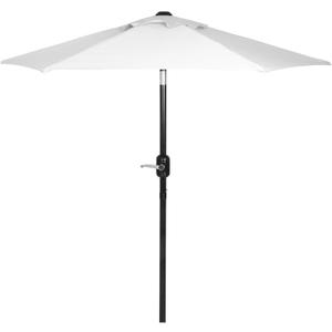 6 Ft Outdoor Patio Umbrella, Easy Open/Close Crank and Push Button Tilt Adjustment, Market Umbrellas (6 Foot, White)