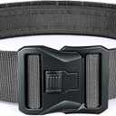Battle Molle Belt Military Grade, Newly Upgrade Quick Release Buckle 2.0" Tactical Belt, Law Enforcement Duty Belts (Black, M)