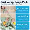 HEJIN 110" Chunky Blanket Loom, Adjustable Size Loom for Chunky Blanket, Knitting Loom Kit No Needles Required, Gift for DIY Craft Enthusiasts, Beginner Friendly Yarn Craft