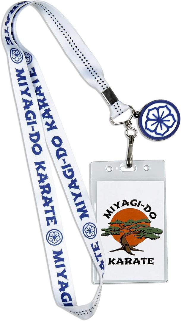 Cobra Kai Miyagi-Do Dojo Karate Kid Lanyard Clear ID Badge Holder