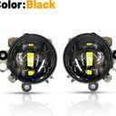LED Motorcycle Fog Lights Assembly for Honda Gold Wing Goldwing GL1800 2001-2010 2012-2017 Driving Lamps Accessories (Black)