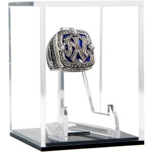 Championship Ring Display Case Baseball Rings Clear Challenge Military Coin Display Case Box Stand Holder UV Protection