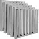 Stainless Steel Commercial Kitchen Hood Filter, Range Hood Baffle Grease Filter for Restaurant Exhaust Hoods, UL/NSF Listed, 24.5W x 19.5H Inch 7 Grooves Hood Filters（5 Pack）