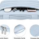 MOSISO Compatible with MacBook Air 13 inch Case 2025 2024 2023 2022 M4 A3240 M3 A3113 M2 A2681, Hard Case&Puffy Bag&Keyboard Cover&Webcam Cover&Screen Film for MacBook Air 13.6 inch Case, Baby Blue