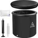 Ice Bath Tub, 31.5"x26" Portable Cold Plunge Tub for Athletes with Cover and Pump, Portable Bathtub for Home, Gym, Backyard, Spa, Indoor & Outdoor Use