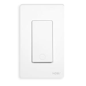 MOES Smart Single Pole Light Switch, 2.4GHz WiFi Wall Switch, Needs Neutral Wire, Multi-Control, Smart Life/TUYA APP Control, Voice Control with Alexa/Google Home, White 1 Gang