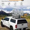 MELIPRON 50" Truck Cap & Topper Ladder Roof Rack Adjustable Van Rack for Kayak Canoe Lumber Pipe(Max Load 500lbs)