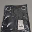 NICETOWN Pitch Black Solid Thermal Insulated Grommet Blackout Curtains/Drapes for Bedroom Window (2 Panels, 42 inches Wide by 63 inches Long, Black)