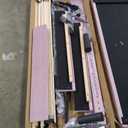 VECELO Queen Size Bed Frame with Diamond Tufted Headboard, Upholstered Platform Bedframe with Wood Slat Support, No Box Spring Needed, Mauve Pink