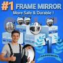 24 Inch Acrylic Convex Mirror with Rain Shield | Adjustable Wide Angle Traffic Mirror for Indoor Outdoor Wall Mount, Blind Spot for Garage, Warehouse, School, Store & Office