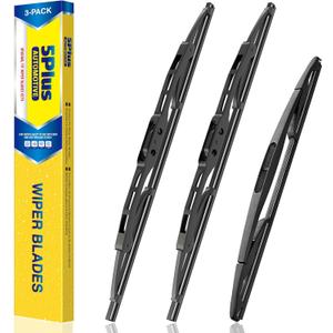 Windshield Wipers Replacement for Jeep wrangler JK 2008-2018, Jeep wrangler 2007-2017 Premium All Weather Front & Rear Wiper Blades 15"+15"+13"-OEM Original Factory Quality (Set of 3)