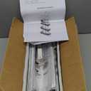 Hongtamoya Adjustable Over The Door Organizer, Hanging Door Storage with PVC Pocket and 4 Metal Baskets Wall Mount, Closet Door Organizer Behind Door Rack for Bathroom Bedroom Closet, White