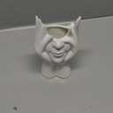 Napco Modern Hands on Face Bust Design 6.75 x 3 x 2.5 inches White Ceramic Flower Succulent Plant Pot Planter Container Holder, Indoor Outdoor Garden Dcor (Large)