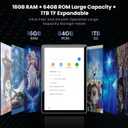 2026 Android Tablet with Gemini AI,16GB+1TB Expand,10.1 inch Tablet,Octa-core CPU,Dual Camera,WiFi6, 6000mAh,Widevine L1,Split Screen,Family & Work,Gift for Him Her Birthday Anniversary Present (Gray)