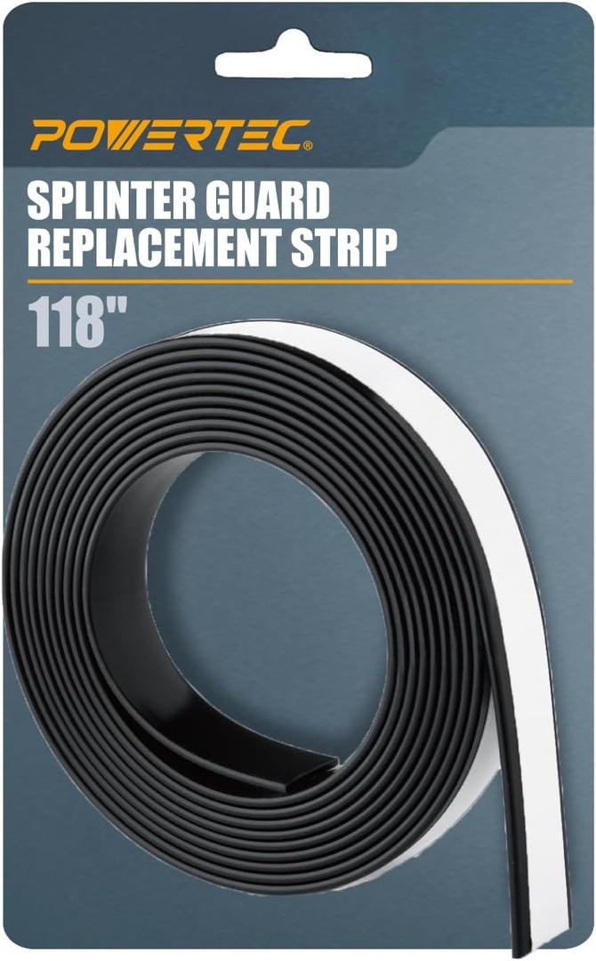 POWERTEC 71656 Splinter Guard Replacement Strip for POWERTEC Track Saw Guide Rail, 118” Makita 194419-4 & Festool Track Saw Guide Rails