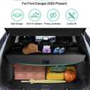 Powerty Cargo Cover for 2020-2024 2025 Ford Escape Accessories Trunk Cover Retractable Trunk Shielding Shade Cargo Luggage Cover Black