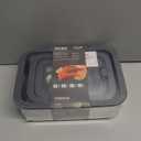 3Pcs Long-Lasting Stainless Steel Food Storage Containers with Glass Lids, 78 fl oz / 44 fl oz / 22 fl oz, Proven Airtight Leak Proof Versatile Meal Prep Bento Box for Picnics