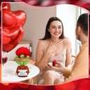 Chunful Valentines Day Crochet Gift for Girlfriend Romantic Handmade Crochet Rose Flower for Her I Love You Gift for Valentines Day Birthday Wedding Anniversary