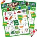 Football Games for Kids,Football Bingo Cards,24 Players Football Birthday Party Decorations Favors Supplies for Family Night Group Activities