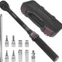 11Pcs 3/8 Inch Drive Spark Plug Socket Set with 72 Tooth Click Torque Wrench 5-45FT.LB/6.8-61N.M - Heavy Duty Magnetic Swivel Spark Plug Socket for Easy Access & Removal of Spark Plugs