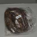 Lativ Brown Wig With Bangs Long Wavy Brown Mixed Blonde Highlight Wig with Dark Roots Ombre Natural Curly Synthetic Resistant Fiber Wigs for Women Daily Party Use 26 Inches