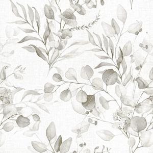 Naphite Floral Wallpaper Peel and Stick Wallpaper for Bedroom Grey Floral Boho Contact Paper for Cabinets Drawer Self Adhesive Removable Farmhouse Contact Paper Eucalyptus Leaf Nursery 17.3inW 393inL (17.3" x 393"(47.21sq.ft.), Gray)