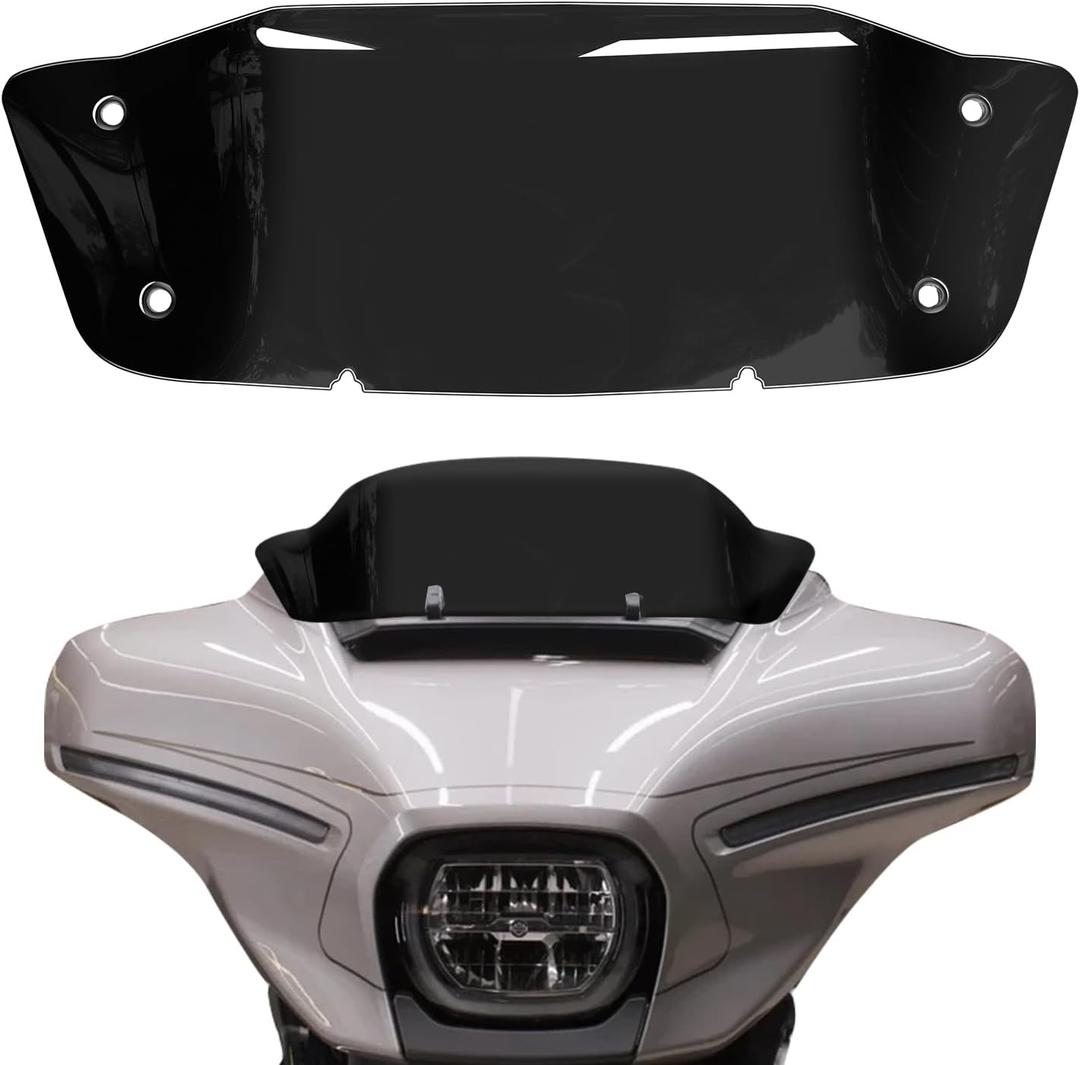 7" Black Windscreen Windshield Compatible with Harley Davidson Tuoring CVO Street Glide FLHXSE 2023 2024 FLHX/I 2024 for 2023 2024 Road Glide Accessories (Black)