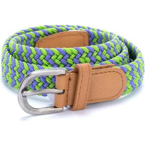 Girls Stretchy Cord Belt-Purple/Green-S/M (4-7y)
