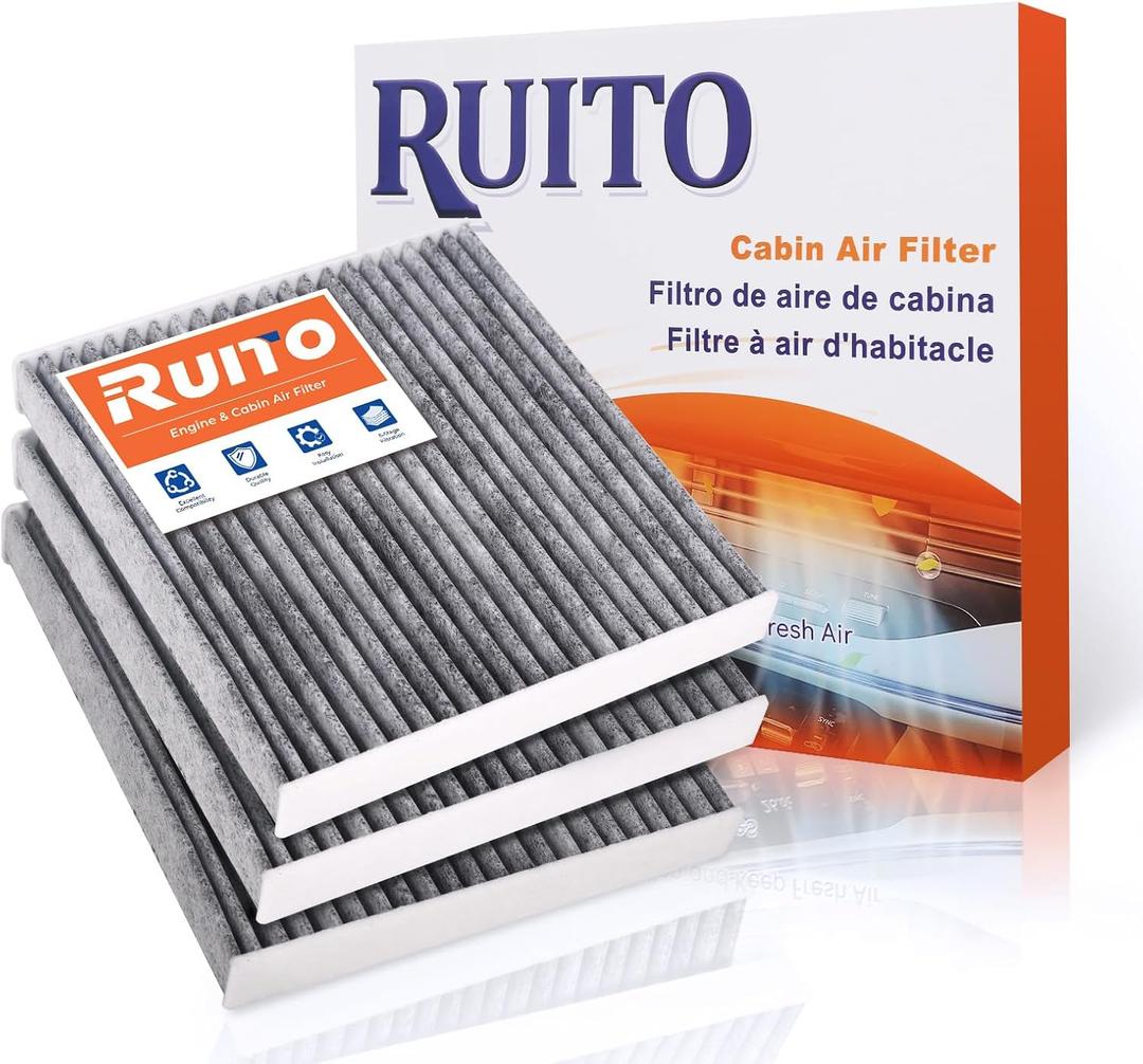 RUITO Cabin Air Filter, Compatible with Avalon, Camry, Corolla, Highlander, Prius, RAV4, Sienna, Venza, CX-9, ES300h, RX450h, UX250H, Replacement for CF12157, WP10322, CP157