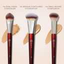 BK Beauty Core Complexion Trio Makeup Brushes Set (3PC) Foundation, Concealer, and Blending Brushes for Liquid, Cream & Powder Vegan, Cruelty-Free, Ultra-Soft Face Makeup Brushes