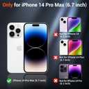 SUPFINE Magnetic for iPhone 14 Pro Max Case with Screen Protector (Compatible with MagSafe) (Military Grade Drop Protection) Translucent Matte Shockproof Phone Cover, Dark Blue