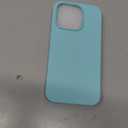 ORNARTO Compatible with iPhone 15 Pro Case 6.1", Liquid Silicone 3 Layers Full Covered Soft Gel Rubber Cover, Shockproof Protective Slim Phone Case with Anti-Scratch Microfiber Lining-Aqua Blue