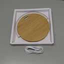 mooas Modern Simple Wireless Charging Nightlight (Wood), Max.15W Fast Wireless Charger, Touch Control, 3-Level Brightness, for Galaxy S24,S25,S26, iPhone 17,16,15, Airpods 4