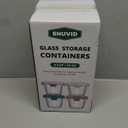 [UPGRADED LID] 4 Sets 3 Cup Glass Meal Prep Containers with Lids, Food Storage Bowl Jars for Leftover Lunch Meal Oats Salad Soup Fruit Snack Yogurt - Microwave, Oven, Freezer Safe, BPA Free, Airtight