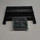 HBlife Dish Rack, Black Bamboo Folding 2-Tier Collapsible Drainer Dish Drying Rack with Utensils Flatware Holder Set (Dish Rack with Utensil Holder)