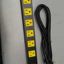 12 Outlet Long Power Strip, 2100 Joules Surge Protector, 6FT Power Cord, Wide Spaced Outlet Power Bar, Overload Protection Switch, Industrial Heavy Duty for Work Bench, Shop, Garage