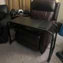 Overbed Table with Wheels Laptop Desk Cart Table Over The Bed Table Adjustable Height and Length for Hospital and Home Use (Black)